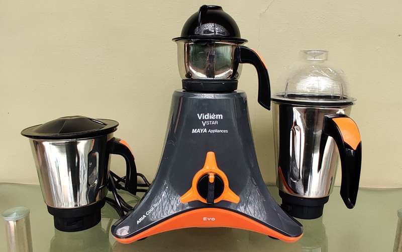 best mixer grinder in India- budget friendly option- Vidiem Evo
