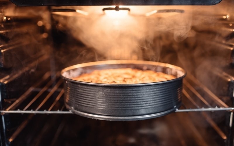 otg vs microwave vs convection oven - cake in an oven