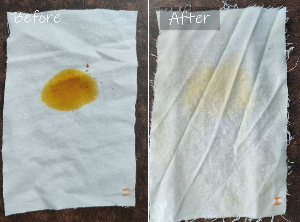 how to remove turmeric stains