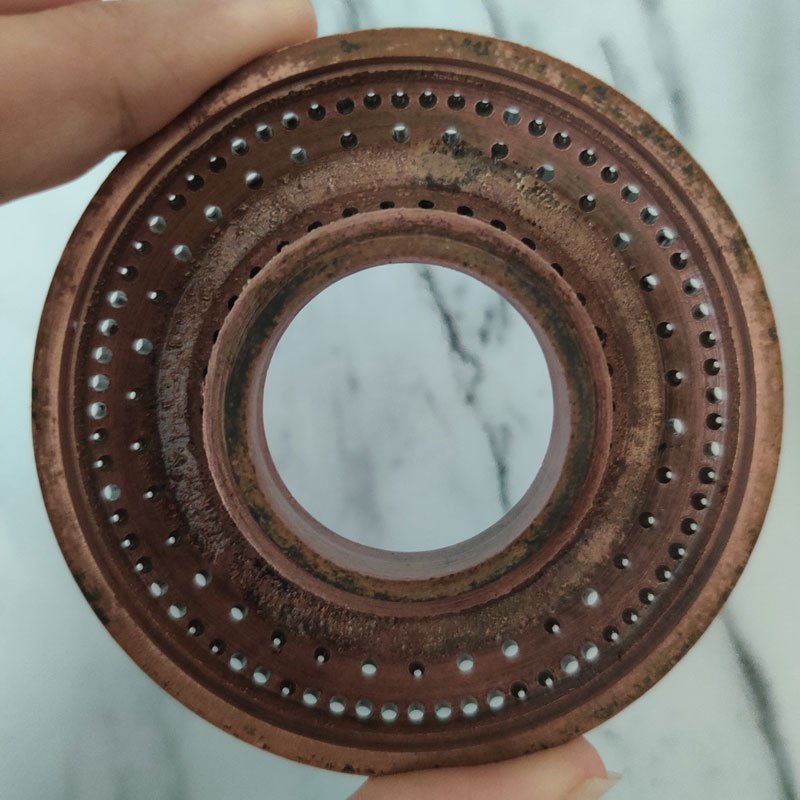 air holes of a burner should be unclogged.