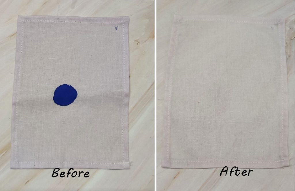 vanish and detergent to remove ink stains from clothes