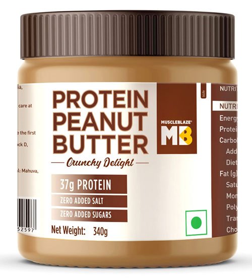 muscleblaze high protein peanut butter is one of the best peanut butter for weight loss.